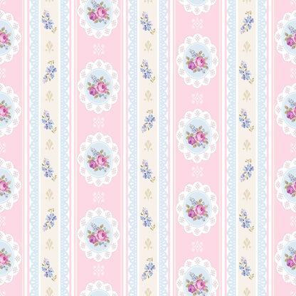 Pink Tea Party Pattern 12 Quilting Cotton Fabric