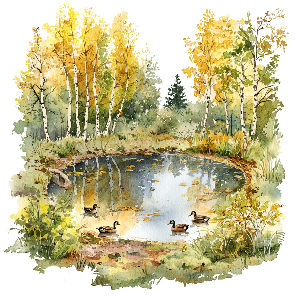 Autumn Landscape Fabric Panel 14