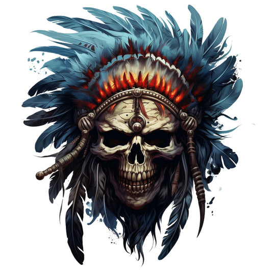 Horror Skulls Fabric Panel 23