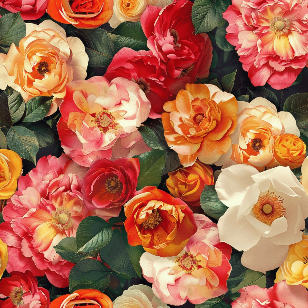 Velvet Rose Garden Pattern 8 Minky Fabric