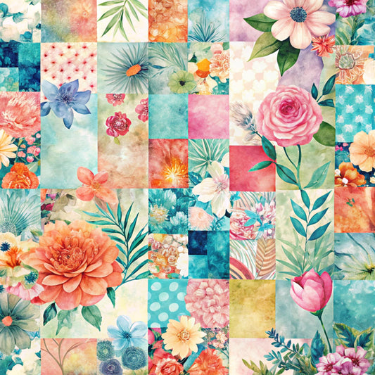 Spring Patchwork Pattern 7 Quilting Cotton Fabric