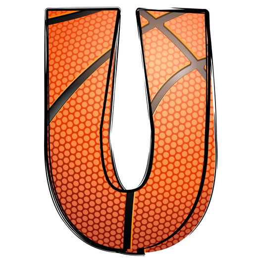 Basketball Doodles Alphabet Fabric Panel 1