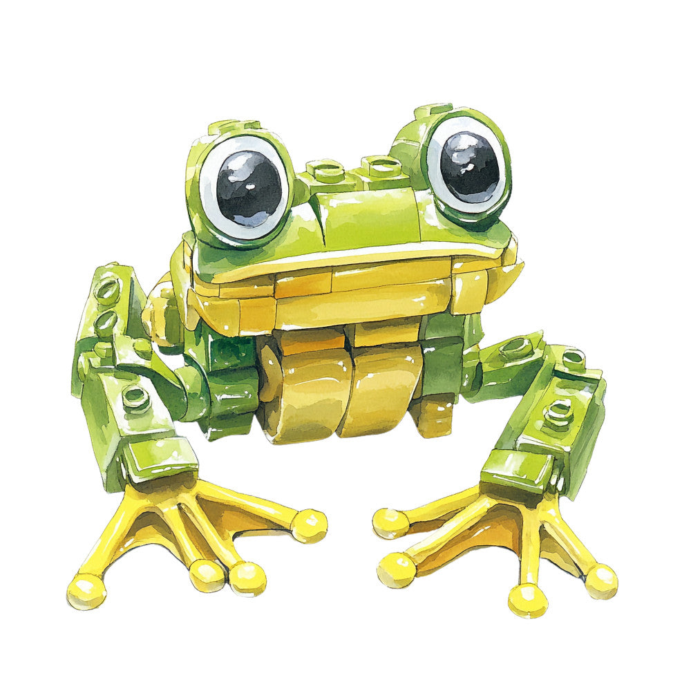 Building Bricks Animals Fabric Panel 10