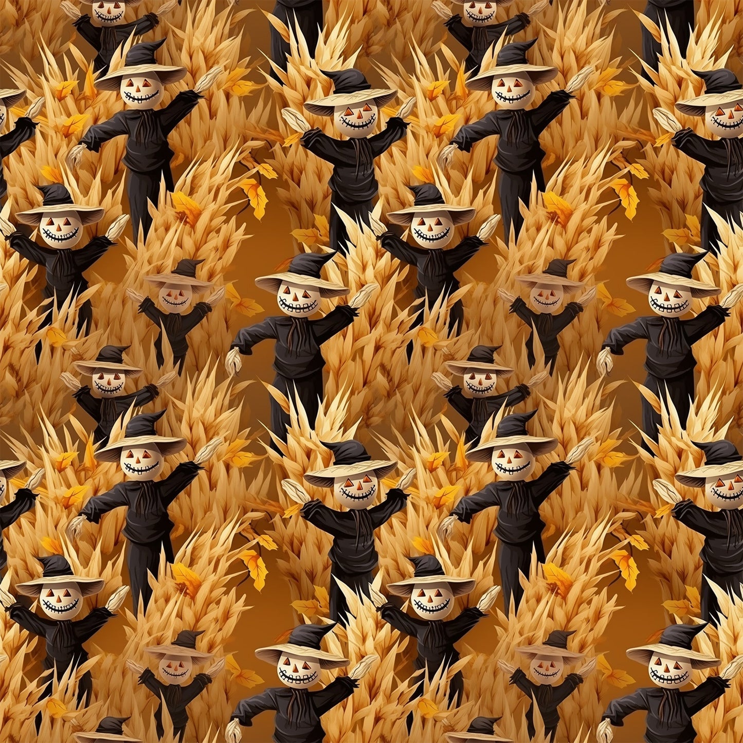 Scary Halloween Pattern 6 Quilting Cotton Fabric