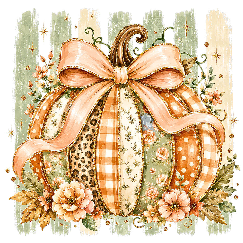 autumn pumpkin, fall harvest, thanksgiving, pumpkin spice, sage green, cream, peach, coral pink, orange, gold, floral, plaid, polka dot, leopard print, patchwork, vintage, rustic, farmhouse, whimsical, elegant, pumpkins, flowers, roses, leaves, botanical, nature, seasonal, autumn harvest, fall decor, wall hanging