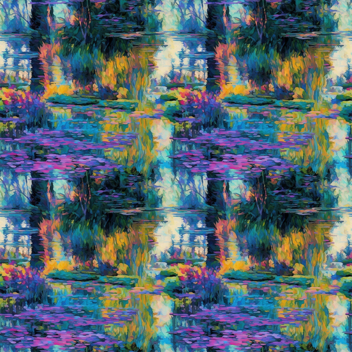 Impressionist Seaside Pattern 7 Minky Fabric