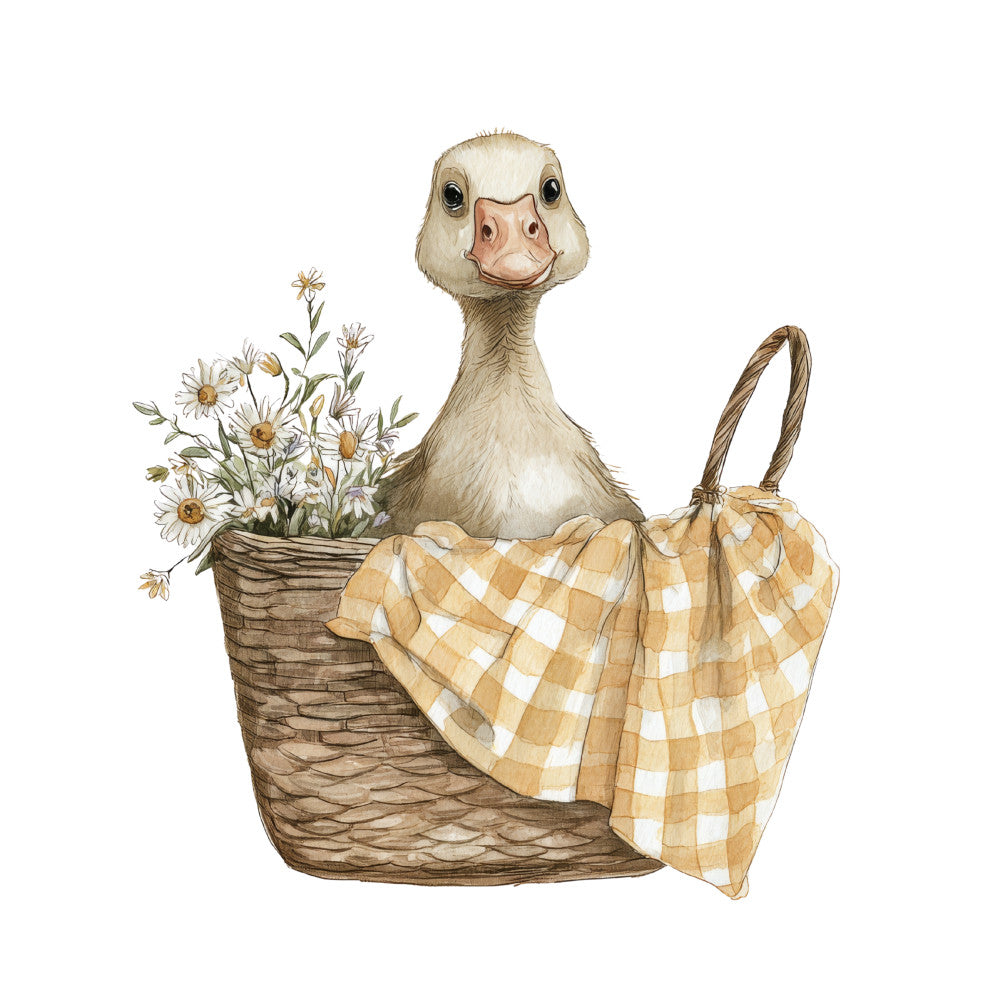 Vintage Silly Goose Fabric Panel 12