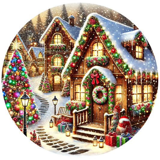 Christmas Villages Fabric Panel 64