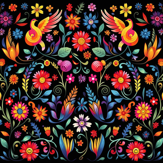 Mexican Floral Fiesta Pattern 3 Quilting Cotton Fabric