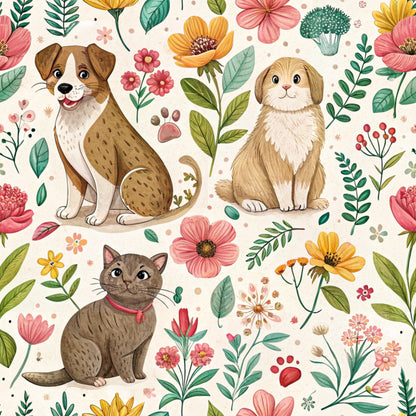 Blossom Buddies Pattern 3 Minky Fabric