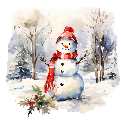 Charming Snowmen Fabric Panel 6