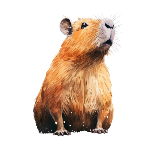 Watercolor Capybaras Fabric Panel 2