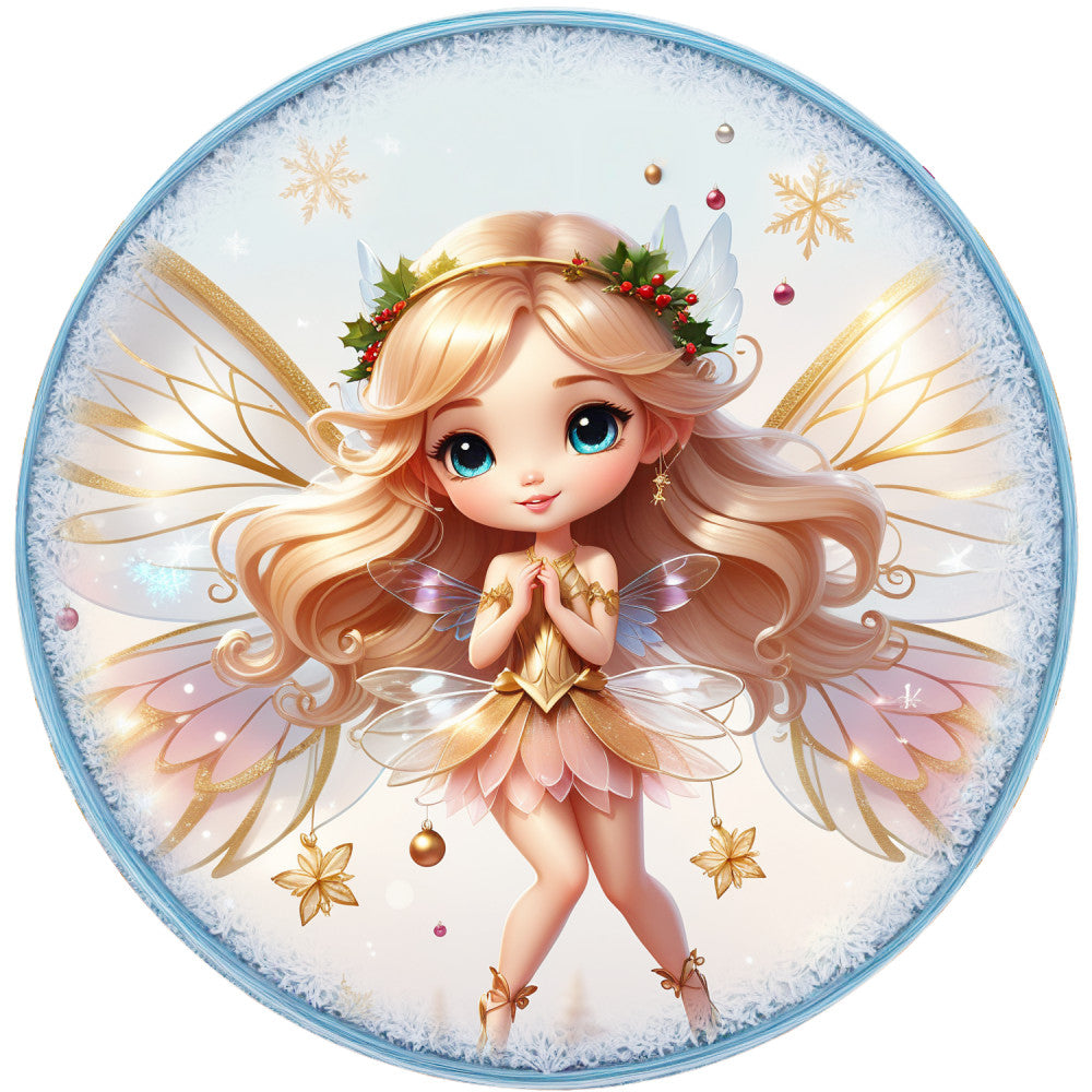 Winter Fairy Ornament Fabric Panel 35