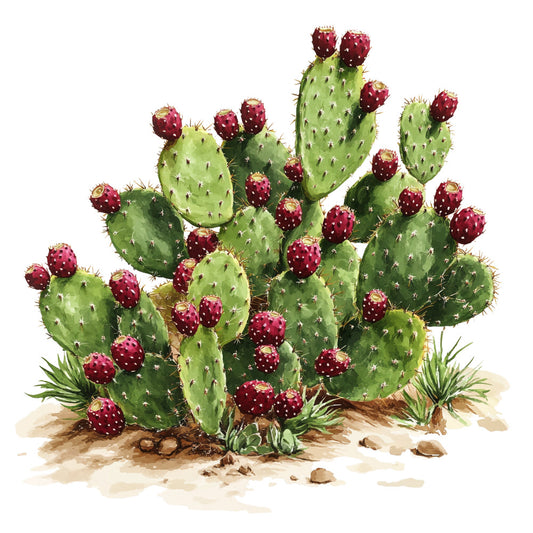 Watercolor Texas Fabric Panel 11