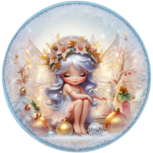 Winter Fairy Ornament Fabric Panel 37