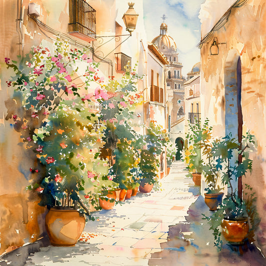 Spain Travel Art Fabric Panel 17