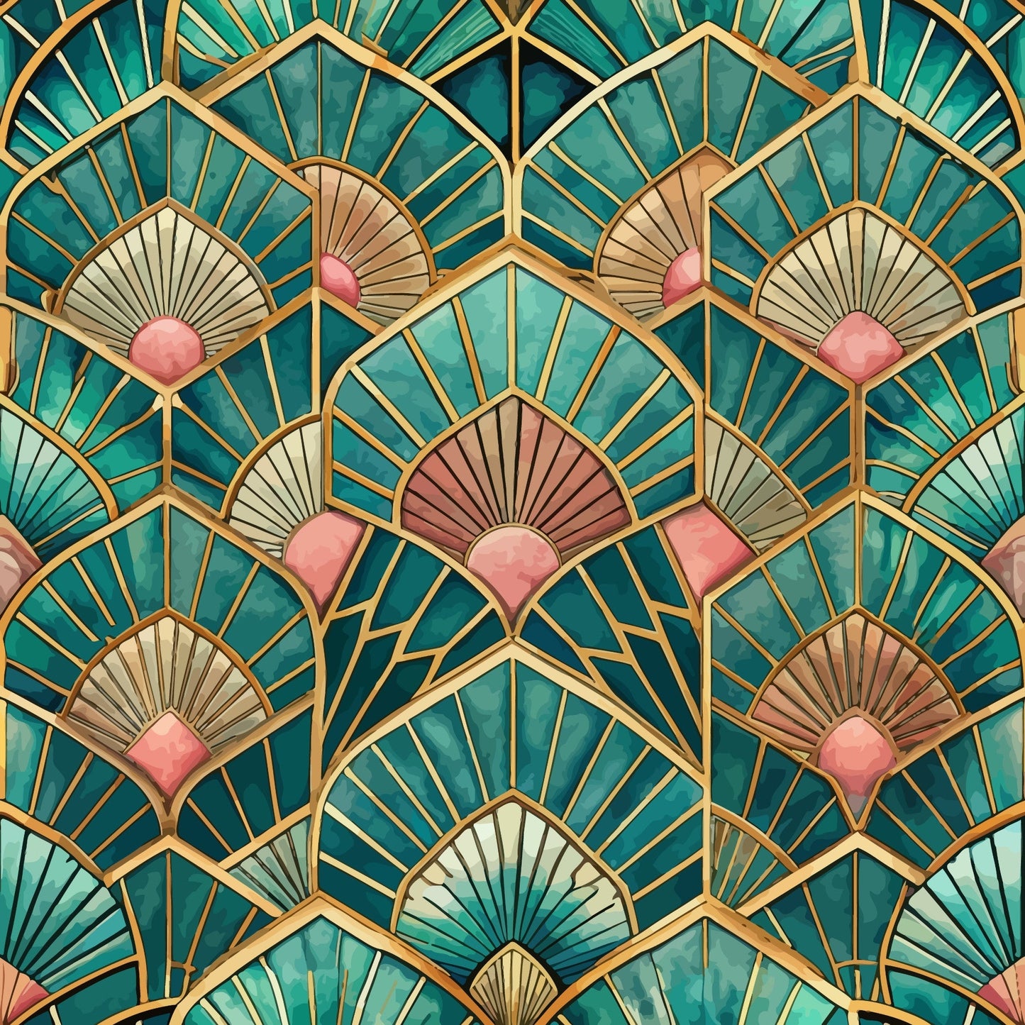 Art Deco Pattern 28 Quilting Cotton Fabric