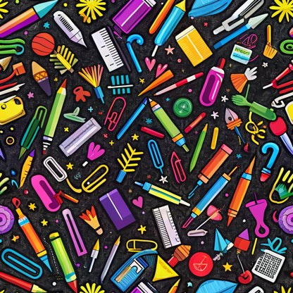 Back to School Pattern 18 Quilting Cotton Fabric