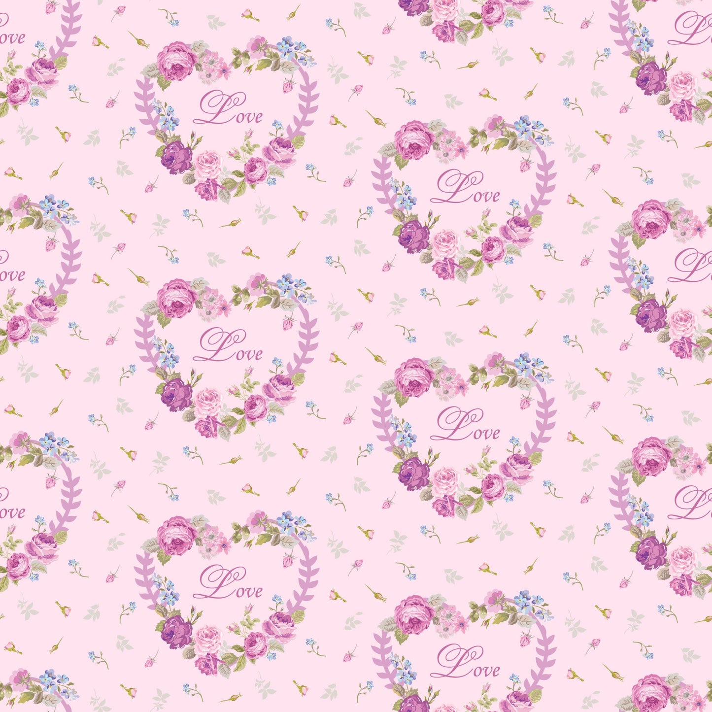 Pink Tea Party Pattern 9 Quilting Cotton Fabric