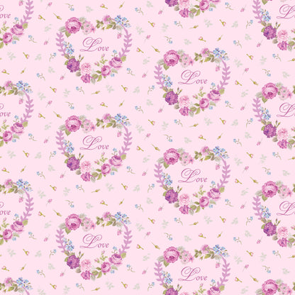 Pink Tea Party Pattern 9 Quilting Cotton Fabric