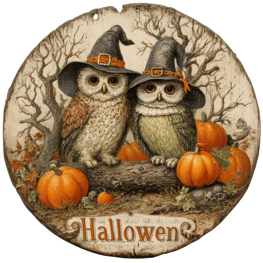 Halloween Owl Ornament Fabric Panel 3