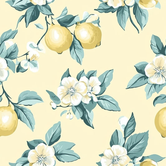 Limoncello Blossoms Pattern 4 Minky Fabric