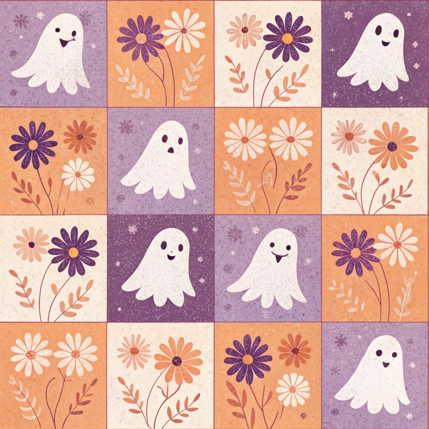 Retro Halloween Pattern 22 Quilting Cotton Fabric