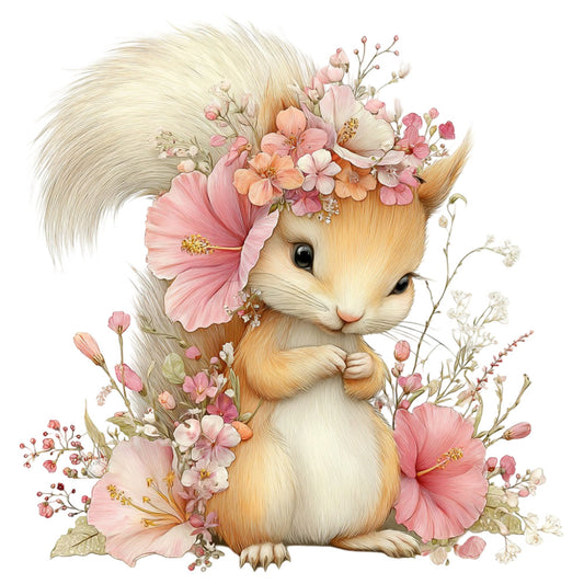 cute bunny, fluffy rabbit, pink flowers, coral flowers, peach flowers, white flowers, cream colored, soft pastels, floral design, nature theme, whimsical, adorable animals, spring flowers, baby animals, gentle style, sweet theme, romantic, feminine, botanical, delicate flowers, nursery decor, children's fabric, baby shower, spring theme, storybook illustration, watercolor style, woodland creatures, soft aesthetic, dreamy, vintage botanical