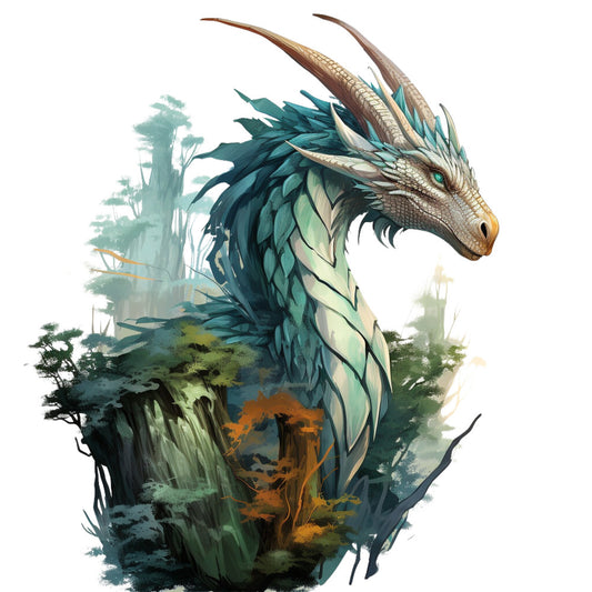 Elemental Dragons Fabric Panel 15