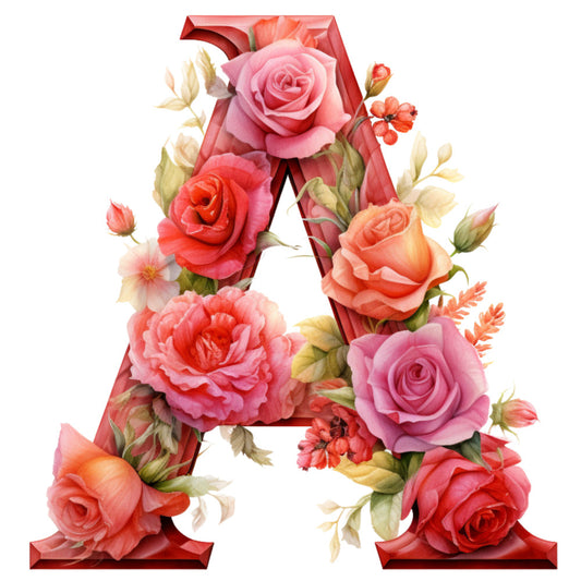 Rose Alphabet Fabric Panel 23