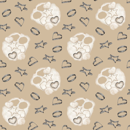Watercolor Baking Pattern 10 Quilting Cotton Fabric