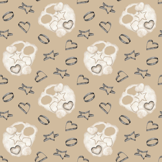Watercolor Baking Pattern 10 Quilting Cotton Fabric
