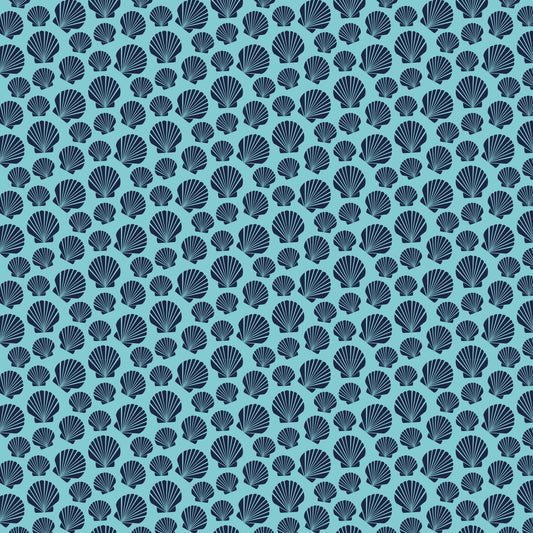 Navy Nautical Sea Pattern 10 Quilting Cotton Fabric