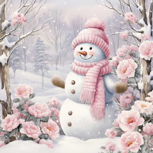 Classic Snowman Fabric Panel 19