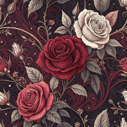Velvet Rose Reverie Pattern 13 Minky Fabric