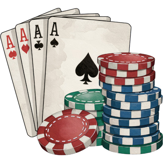 Watercolor Casino Fabric Panel 41