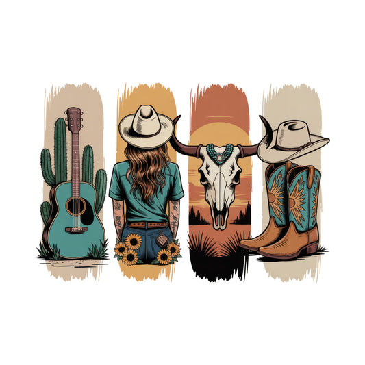 Western Brushstroke Fabric Panel 13