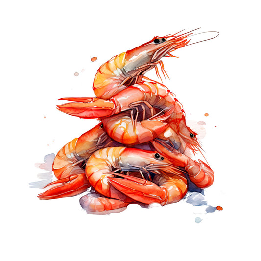 Pile of Shrimp Fabric Panel 7