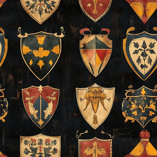 Medieval Heraldry Pattern 19 Minky Fabric