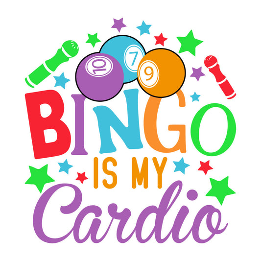 Eat Sleep Bingo Fabric Panel 6