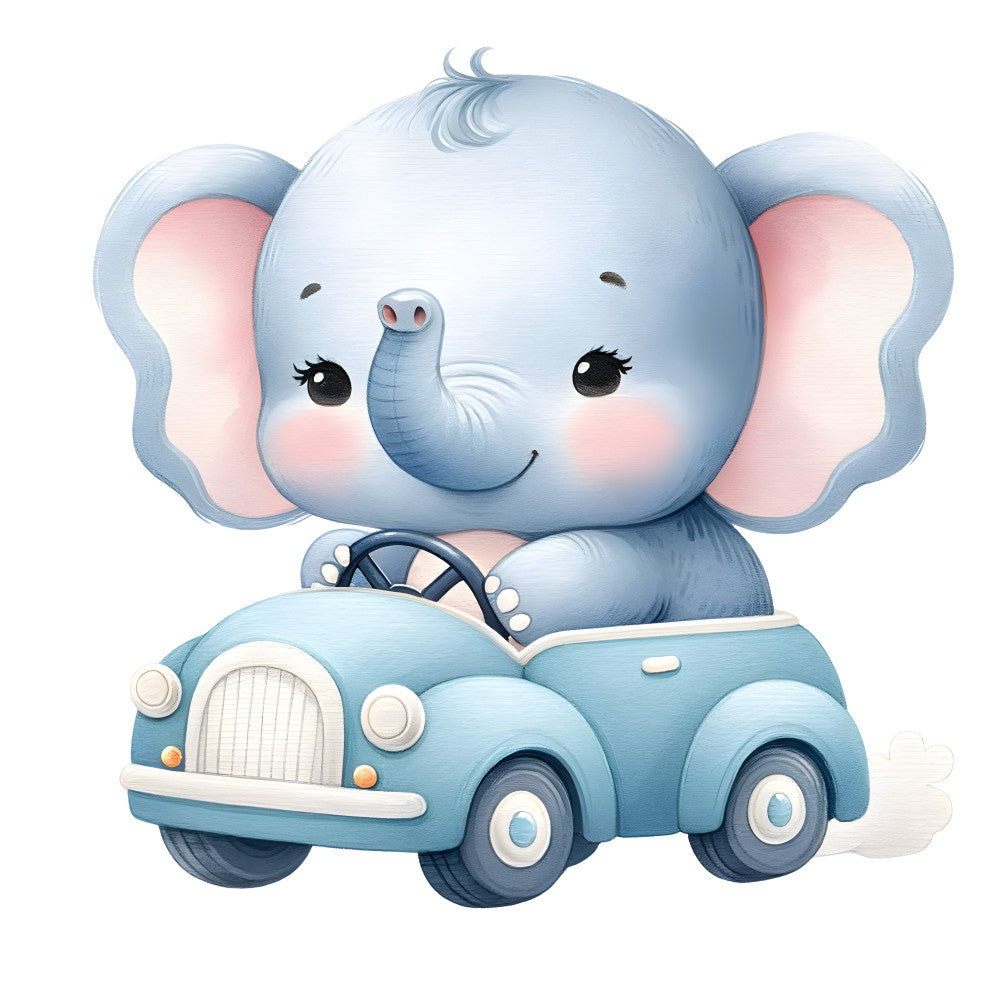 Baby Boy Elephant Fabric Panel 26