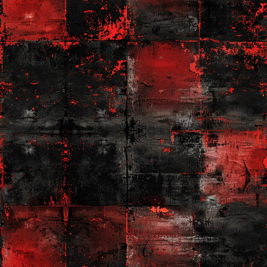 Red and Black Grunge Pattern 11 Quilting Cotton Fabric
