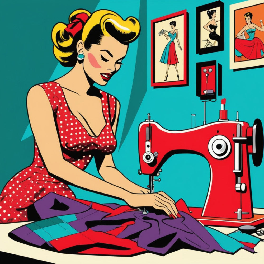 Pop Art Sewing Fabric Panel 39