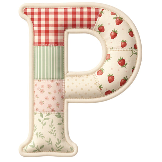 red gingham, cream, sage green, dusty rose, strawberry, floral, striped, patchwork, vintage, farmhouse, rustic, cottage core, pastoral, spring, summer, strawberries, wildflowers, botanical, leaves, gingham check, folk art, country, quilt panel, alphabet letter, nursery, baby, traditional, sweet, charming, folk pattern