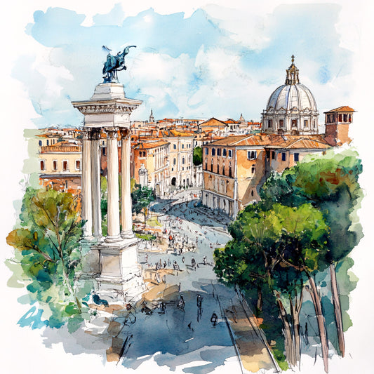 Italy Travel Art Fabric Panel 6