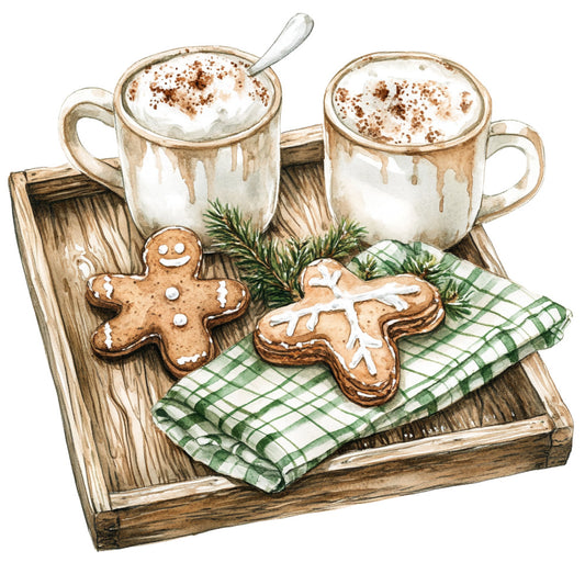 Green Christmas Fabric Panel 6