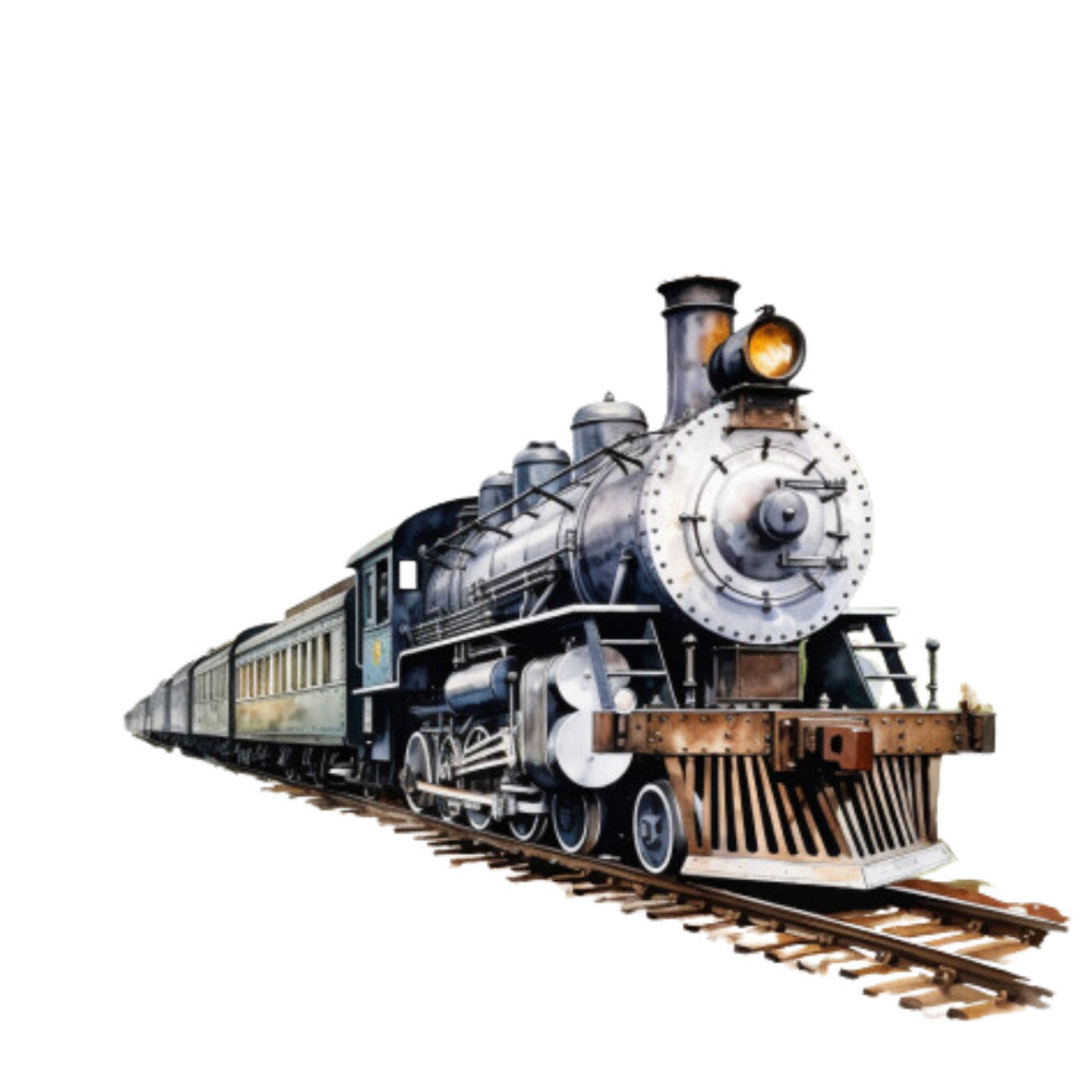 Steam Engine Train Fabric Panel 1