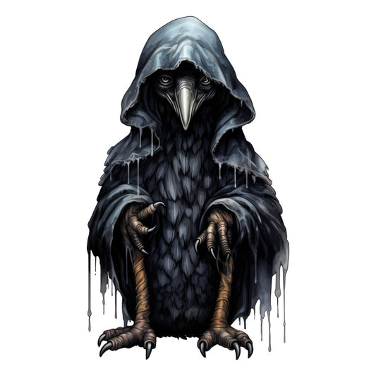 dark gray, charcoal black, bronze tan, winter, gothic, raven, crow, bird, mysterious, dramatic, dark fantasy, hooded cloak, spooky, halloween, supernatural, dark academia, moody, icy blue, metallic accents, dripping ice, frozen, sinister, whimsical, fantasy creature, dark nature, atmospheric, brooding, eerie