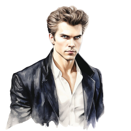 navy blue, white, charcoal gray, portrait, men's fashion, formal wear, business casual, elegant, sophisticated, modern, realistic, watercolor style, illustration, professional, dress shirt, blazer, tailored, contemporary, mens style, fashion panel, portrait print, suiting, crisp white shirt, dark jacket, monochromatic, neutral tones, fashion design, wearable art