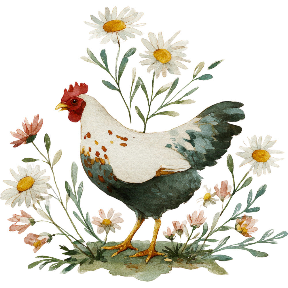 Farmhouse Chicken Decor Fabric Panel 8